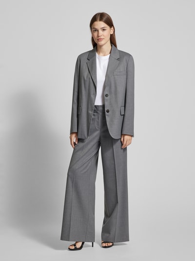 Marc O'Polo Relaxed Fit Boyfriend Blazer mit Schurwoll-Anteil Hellgrau Melange 1