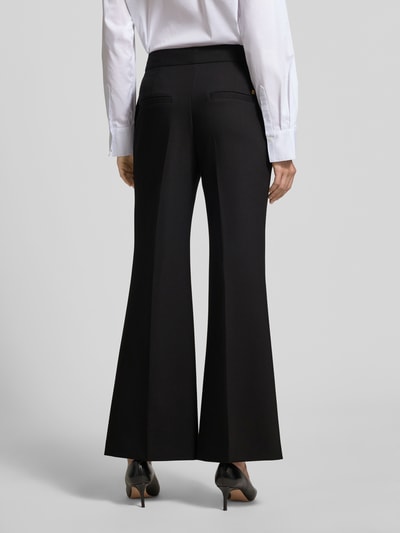 HUGO Wide leg stoffen broek met viscose, model 'HAMAIA' Zwart - 5