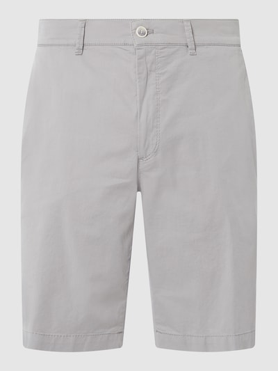 Brax Straight Fit Chino-Shorts mit Stretch-Anteil Modell 'Bozen' Silber Melange 1