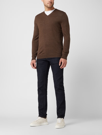 Christian Berg Men Pullover aus Wollmischung  Schokobraun 1