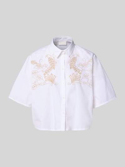 Jake*s Collection Korte overhemdblouse met knoopsluiting Wit - 2