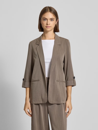 Only Regular fit blazer van viscosemix, model 'MARSA' Taupe gemêleerd - 4