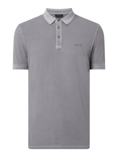 JOOP! Collection Modern fit poloshirt van katoen  Zilver - 2