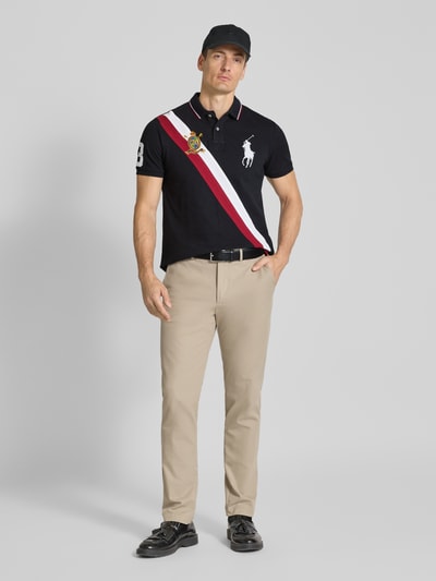 Polo Ralph Lauren Regular fit poloshirt met motief- en logostitching Zwart - 1