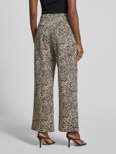 ICHI Wide Leg Stoffhose mit Bundfalten Modell 'KATE' Black 5