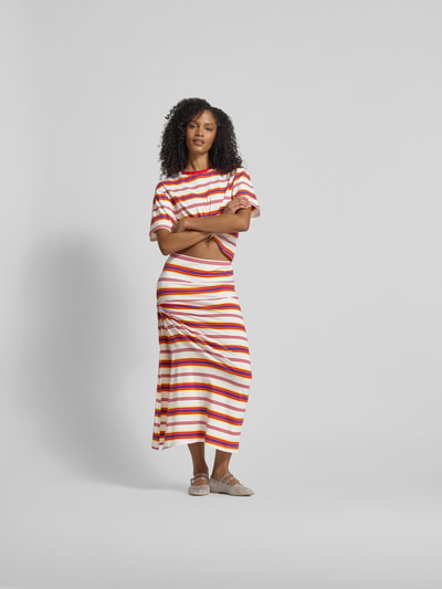 Rabanne Maxirock mit elastischem Bund Rot 1