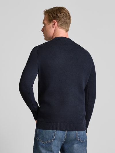 SELECTED HOMME Regular fit gebreide pullover van puur katoen, model 'DANE' Marineblauw - 5