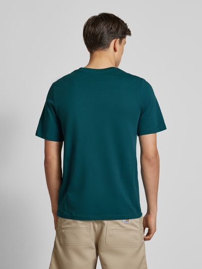 Jack & Jones T-shirt z detalem z logo model ‘ORGANIC’ Petrol 5