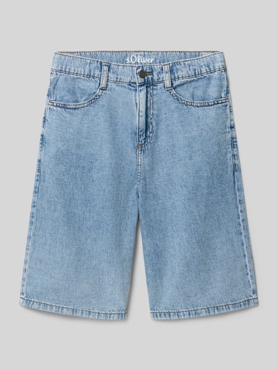 s.Oliver RED LABEL Slim Fit Bermudas aus reiner Baumwolle Blau 1