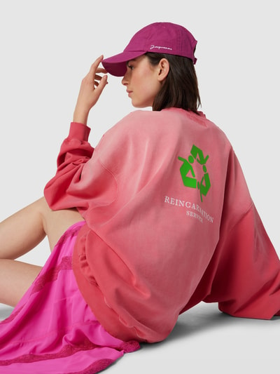 VETEMENTS Sweatshirt mit Statement-Stitching Pink Melange 3