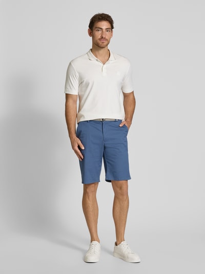 Christian Berg Men Regular fit bermuda met riem Oceaanblauw - 1