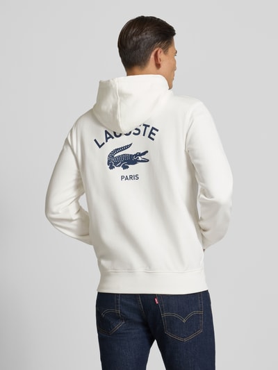 Lacoste Regular Fit Hoodie aus reiner Baumwolle Offwhite 5