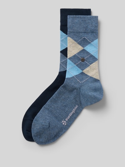 Burlington Socken mit Label-Detail Blau 1