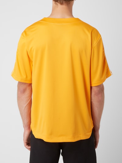 orange baseball shirt