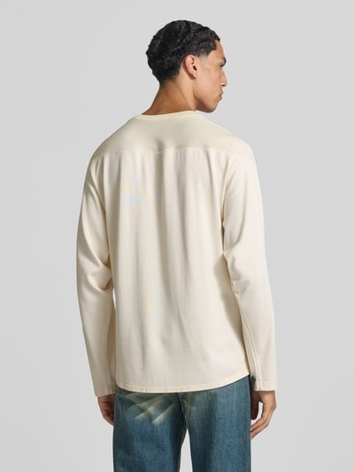 Kenzo Regular Fit Longsleeve aus Viskose-Mix Ecru 5