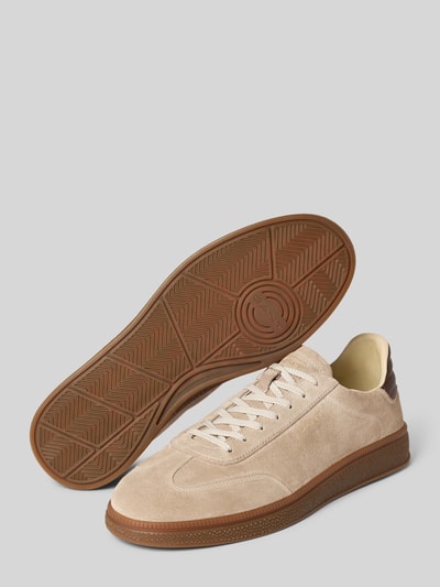 Gant Sneakers van leer met vetersluiting, model 'Cuzmo' Taupe - 4