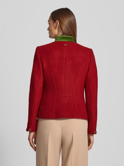 WHITE LABEL Żakiet o kroju slim fit z mieszanki wełny z kieszeniami z patką Czerwony 5