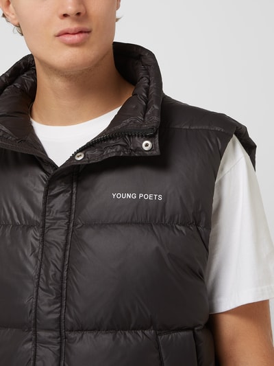 YOUNG POETS SOCIETY Bodywarmer met opstaande kraag, model 'Pekker' Zwart - 3