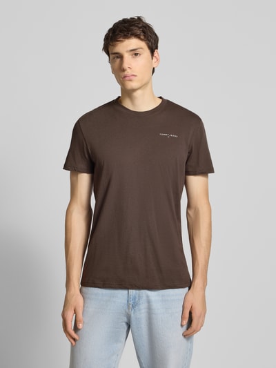 Tommy Jeans Regular fit T-shirt van puur katoen Donkerbruin - 4