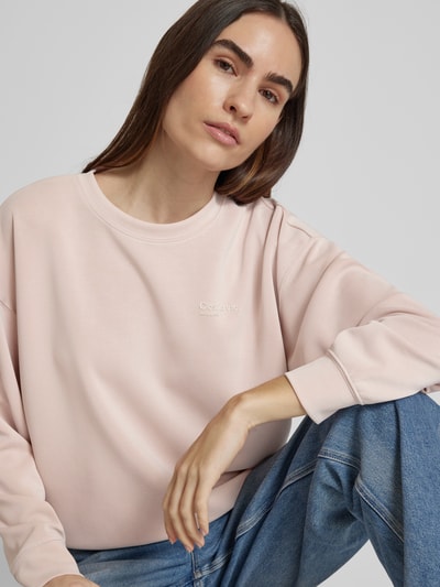 Jake*s Collection Sweatshirt mit gerippten Abschlüssen Rose 3