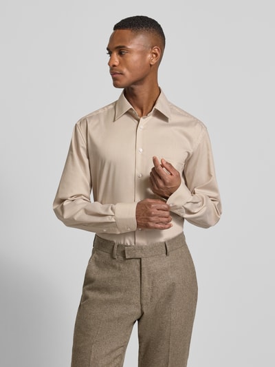 ETERNA Comfort Fit Business-Hemd aus Baumwolle mit Kentkragen Sand 4