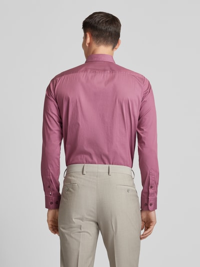 BOSS Slim Fit Business-Hemd mit Kentkragen Modell 'Roan' Aubergine 5