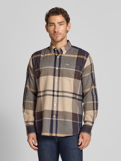 Barbour Regular Fit Freizeithemd aus reiner Baumwolle Modell 'BEARPARK' Beige 4