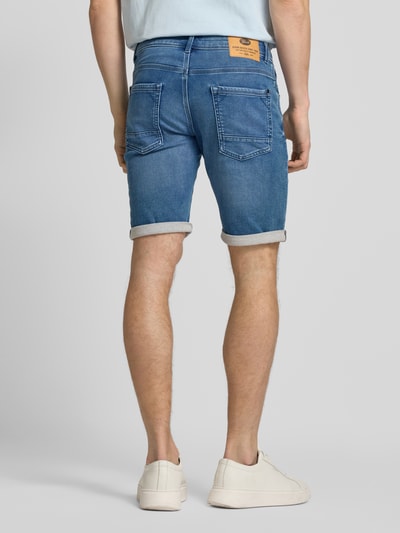 Petrol Slim Fit Jeansshorts im 5-Pocket-Design Jeansblau 5