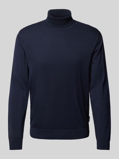 Armedangels Gebreide pullover met coltrui, model 'GAARDO' Donkerblauw - 2