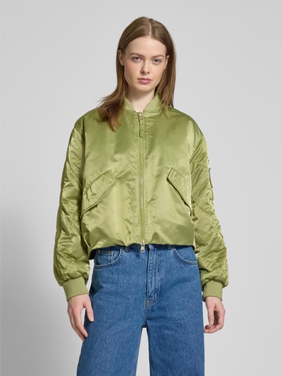 Beaumont Amsterdam Bomberjack met tweewegsritssluiting, model 'HADY' Olijfgroen - 4