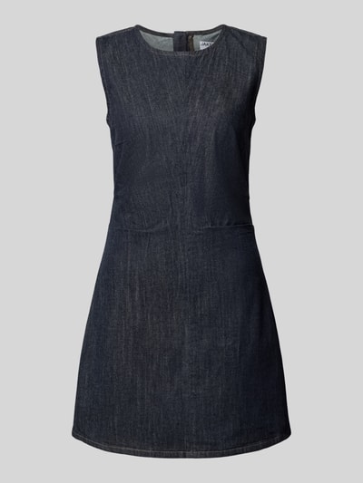 Produktfoto, Sukienka mini w tkaninie stylizowanej na denim o linii A z okrągłym dekoltem, bawełna, Jake*s Casual, długość tyłu 40 cm, szerokość w rozmiarze 36: 33 cm