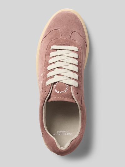 Copenhagen Ledersneaker mit Label-Print Altrosa 3