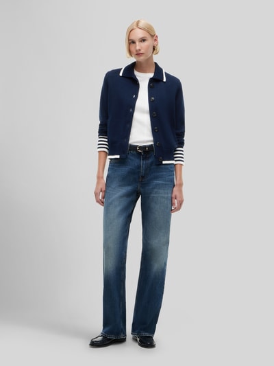 Tommy Hilfiger Relaxed Fit Strickjacke aus reiner Baumwolle Marine 1