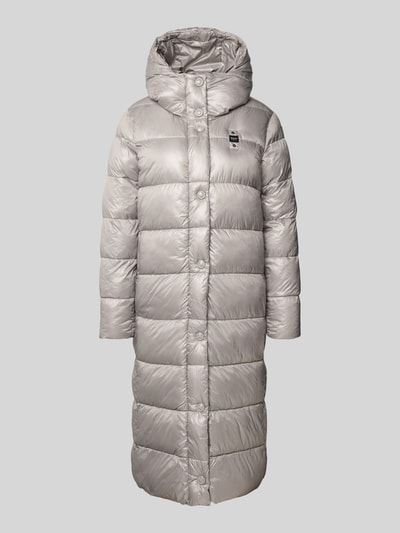 Blauer Usa Gewatteerde lange jas met labeldetail, model 'BELLEVUE' Lichtgrijs - 2
