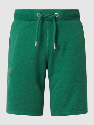 Superdry Sweatshorts mit Logo Hellgruen Melange 2