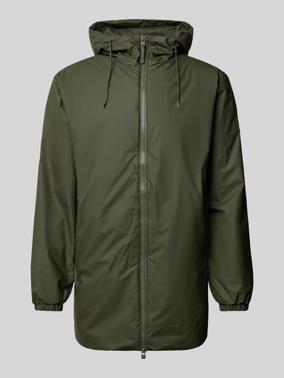 RAINS Jacke mit Zweiwege-Reißverschluss Modell 'LOHJA' Oliv 1