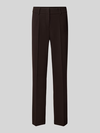 Produktfoto, Regular Fit Schmale Hose mit Viskose-Baumwoll-Anteil Modell 'FARAH' von CAMBIO, Damen Schmale Hose, dunkelbraun, glatte Textur