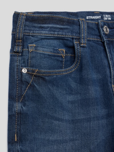 OVS Straight Fit Jeans im 5-Pocket-Design Dunkelblau 2