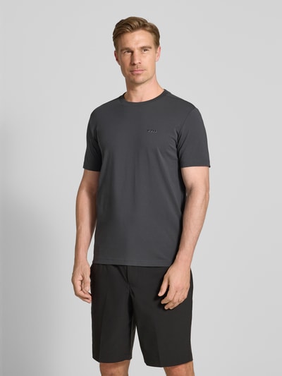 BOSS Green Regular Fit T-Shirt aus Baumwoll-Mix Dunkelgrau 4