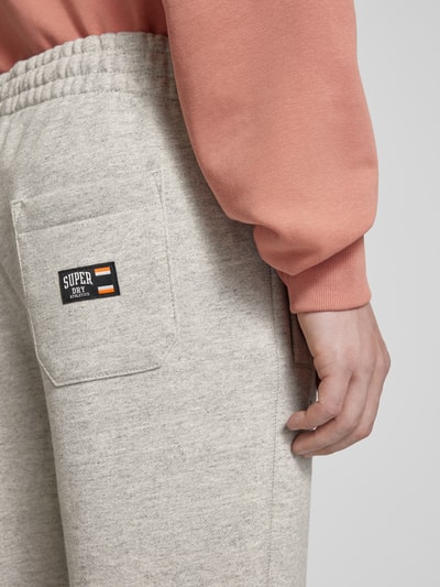 Superdry Sweatpants met labelstitching Lichtgrijs - 3