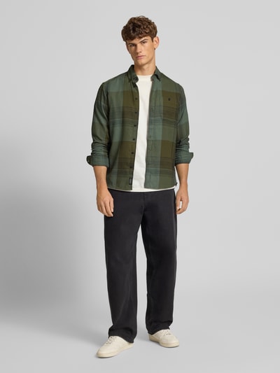 Blend Regular Fit Freizeithemd mit Button-Down-Kragen Modell 'Dac' Oliv 1