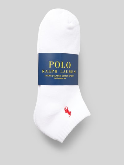 Polo Ralph Lauren Underwear Sneakersokken met labelstitching in een set van 6 paar Wit - 3