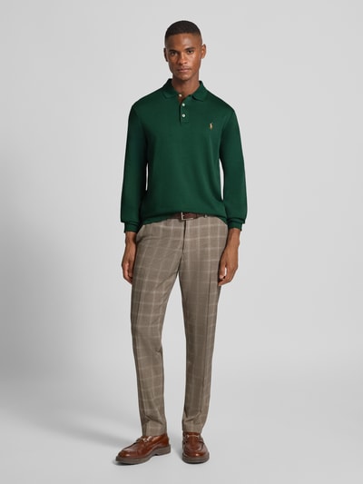 Polo Ralph Lauren Slim fit poloshirt in logostitching Donkerrood - 1