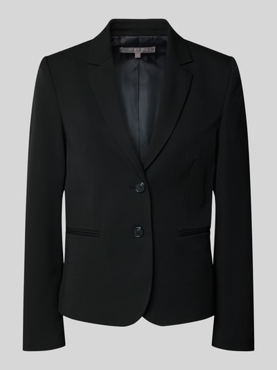 Produktfoto, Blazer mit Leistentaschen und Reverskragen von Christian Berg Woman Selection, czarny, prosty krój, miks materiałów z wiskozą, szerokość w rozmiarze 36: 44 cm, długość z tyłu 59 cm, długość rękawa 62 cm