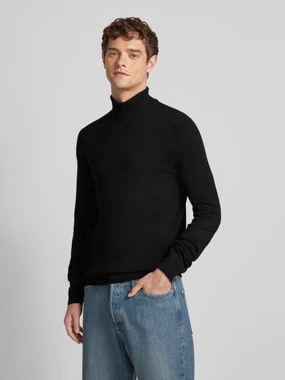 Only & Sons Rollkragenpullover mit Label-Applikation Modell 'WYLER' Black 4