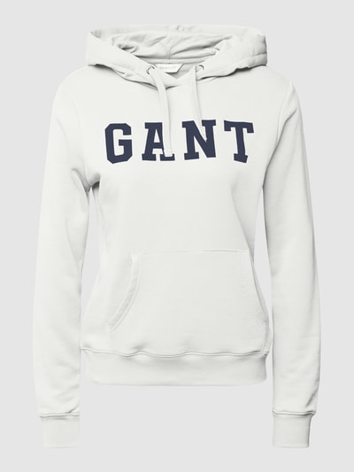 Gant Hoodie mit Label-Print Modell 'Graphic' Ecru 1