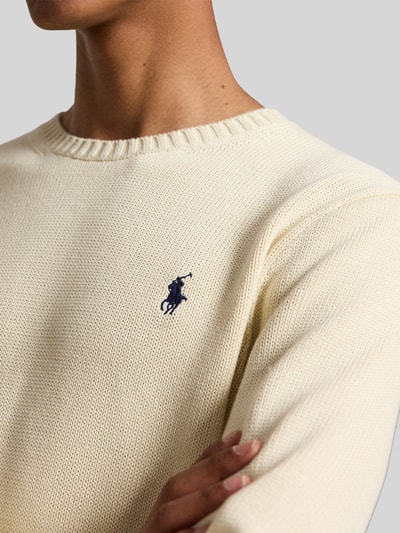 Polo Ralph Lauren Relaxed Fit Pullover aus reiner Baumwolle Offwhite 3
