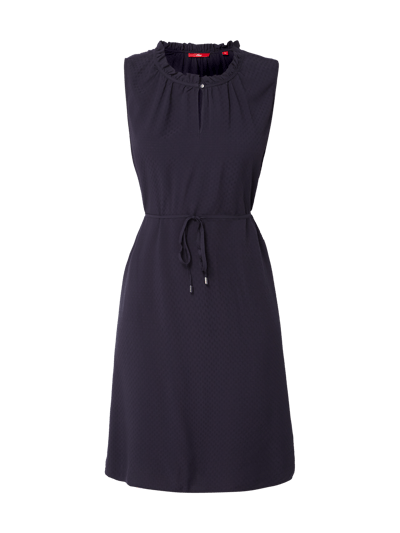 s.Oliver RED LABEL Kleid mit Webmuster Dunkelblau 2