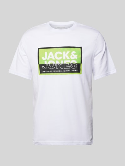 Jack & Jones T-Shirt mit Label-Print Weiss 1