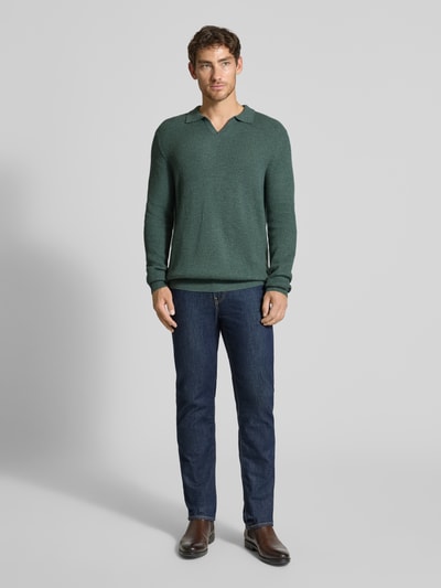 bugatti Gebreide pullover met polokraag Kaki - 1